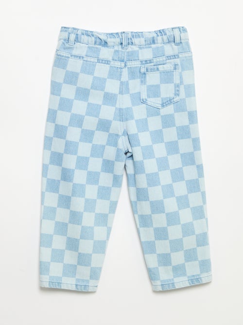 Karierte Denim-Hose - Kiabi