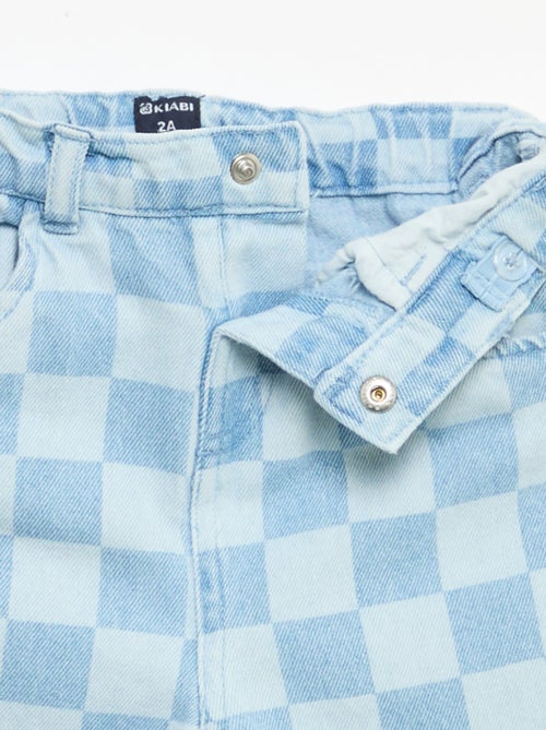 Karierte Denim-Hose - Kiabi