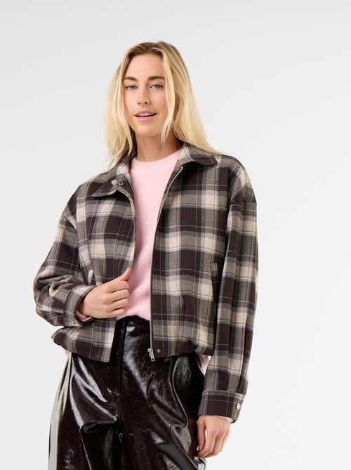 Karierte Textiljacke - Kiabi