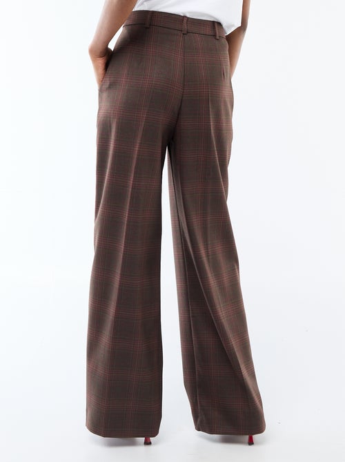 Karierte Wide-Fit-Hose - Kiabi