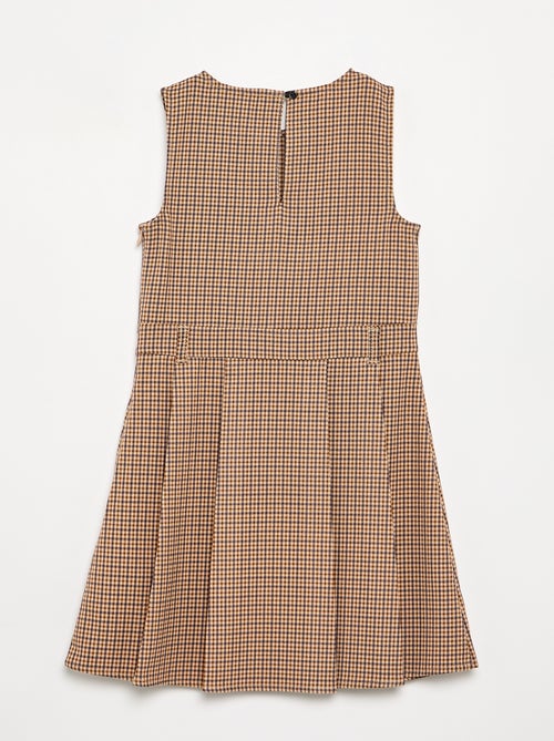 Kariertes ärmelloses Kleid - Kiabi