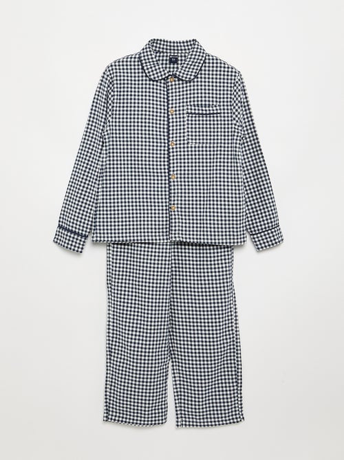 Kariertes Flanell-Pyjama - Kiabi