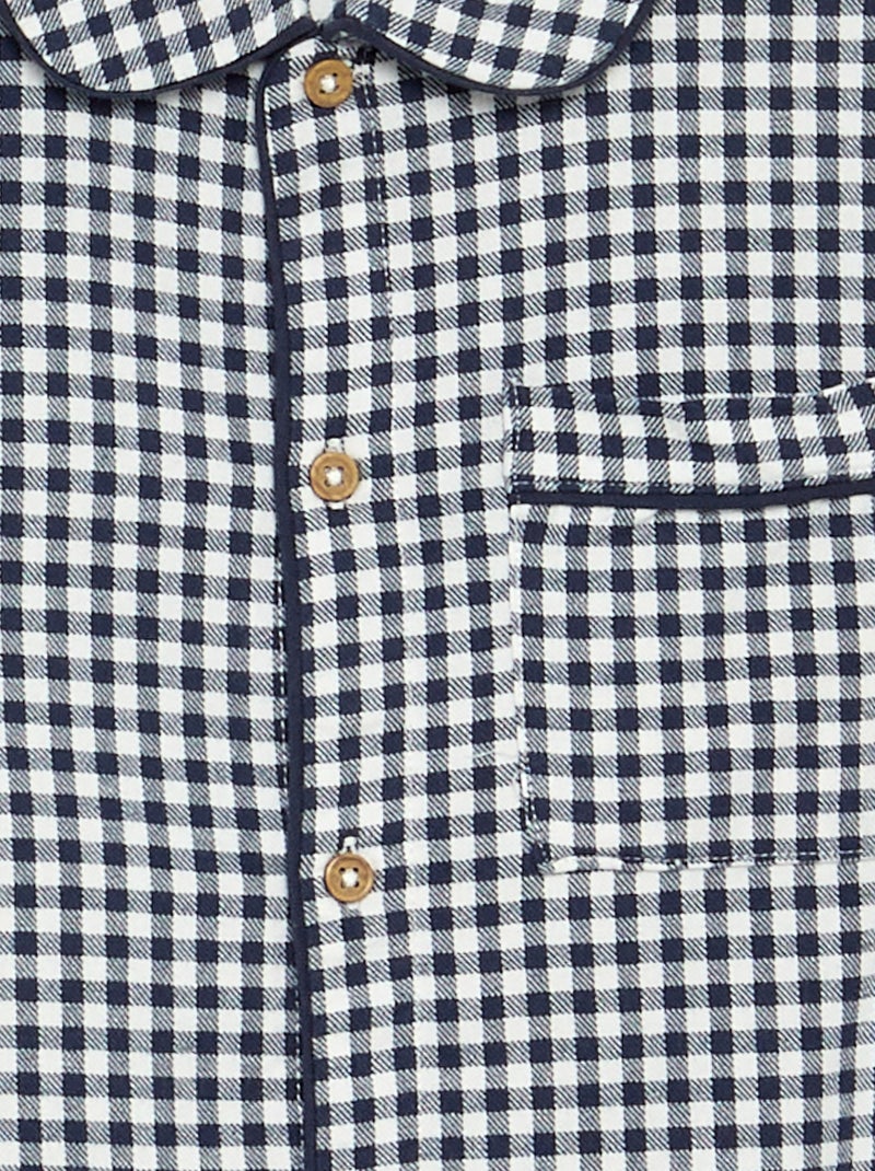 Kariertes Flanell-Pyjama Bleu - Kiabi
