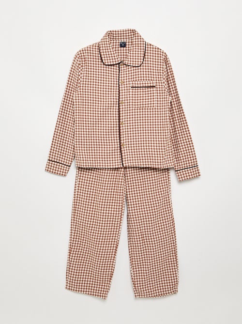 Kariertes Flanell-Pyjama - Kiabi
