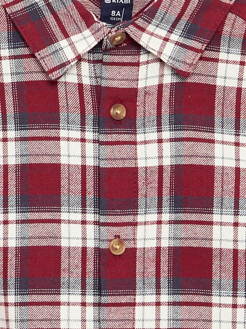 Kariertes Flanellhemd Rouge - Kiabi