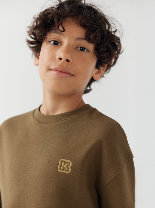 Kid's Solid French Terry Sweatshirt - Kiabi - Kiabi