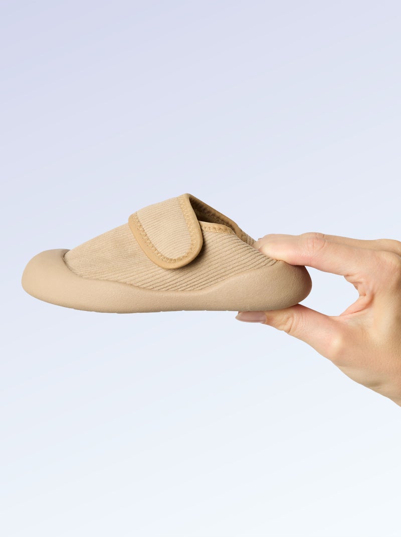 'Kitchoun' soft lined barefoot slippers Beige - Kiabi