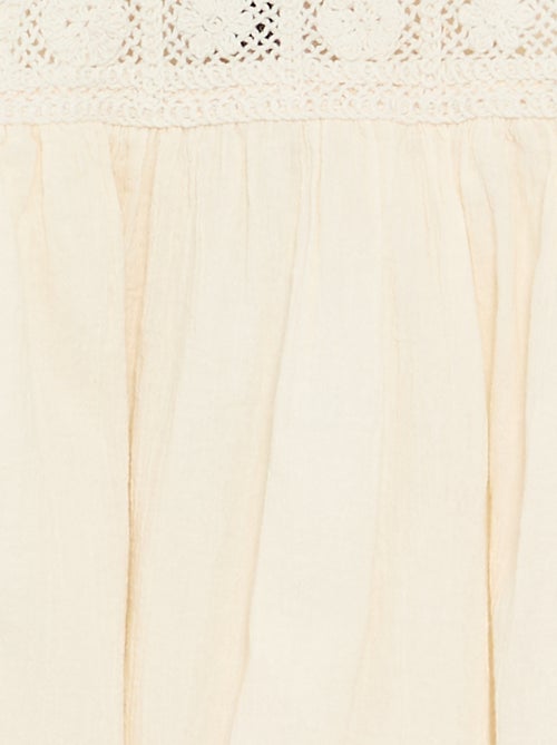 Kleid aus Häkelspitze und Crêpe-Material - Kiabi
