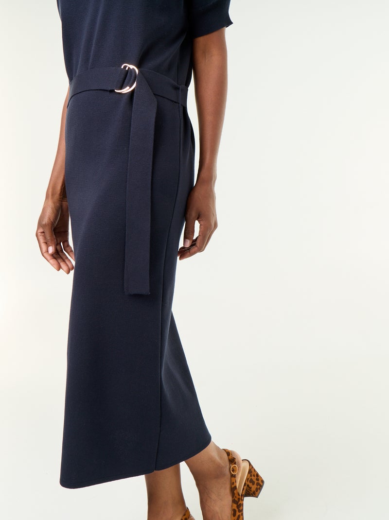 Kleid aus schwerem Strick Bleu - Kiabi