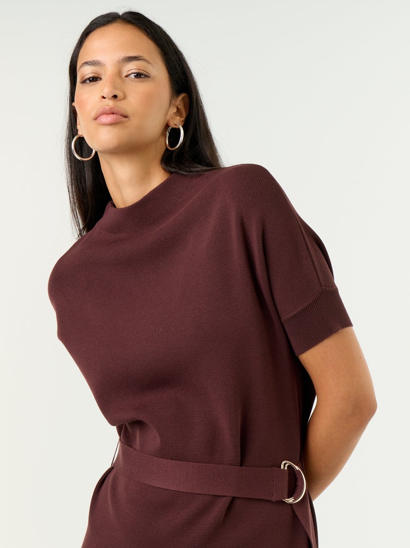 Kleid aus schwerem Strick Violet - Kiabi