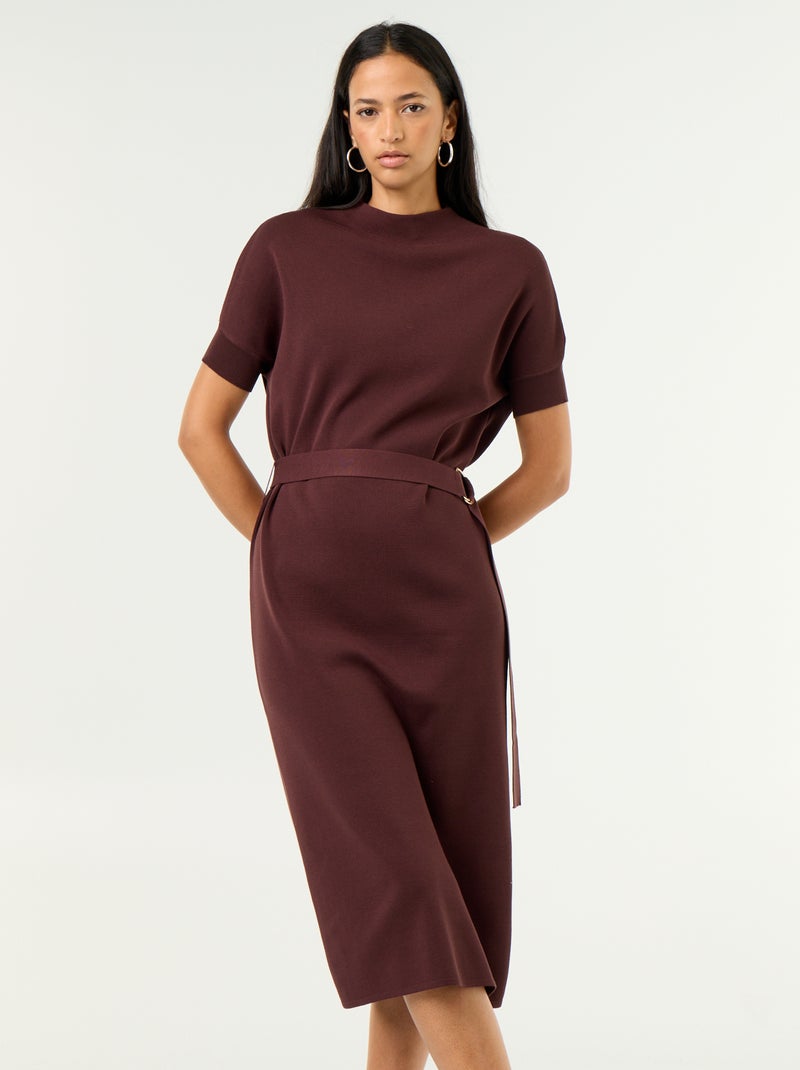 Kleid aus schwerem Strick Violet - Kiabi