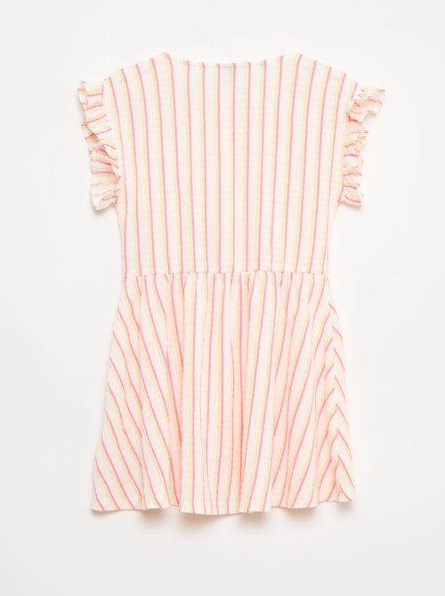 Kleid aus Waffelstrick mit Knopfleiste vorne - Kiabi