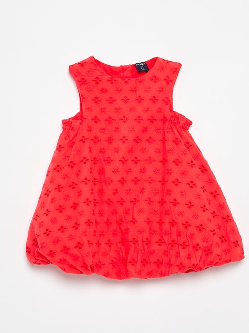 Kleid in Ballonform mit englischer Stickerei - Kiabi Kleid in Ballonform mit englischer Stickerei - Kiabi