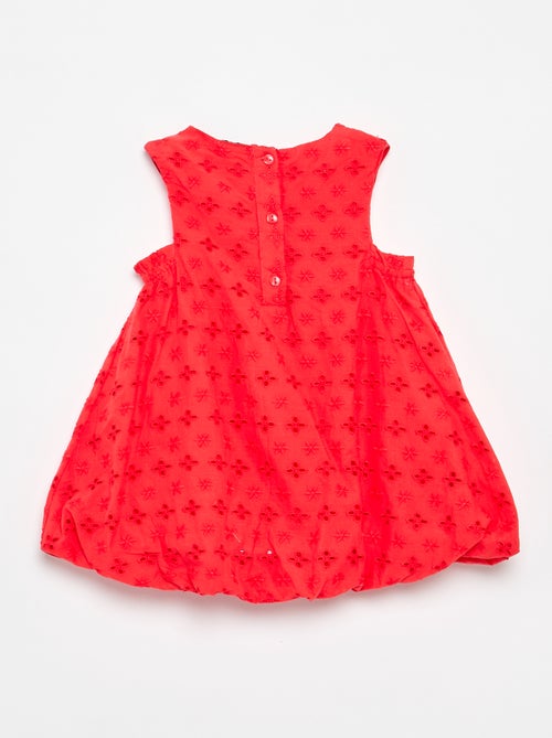 Kleid in Ballonform mit englischer Stickerei - Kiabi Kleid in Ballonform mit englischer Stickerei - Kiabi