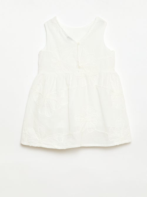 Kleid mit Blumenstickereien - Kiabi