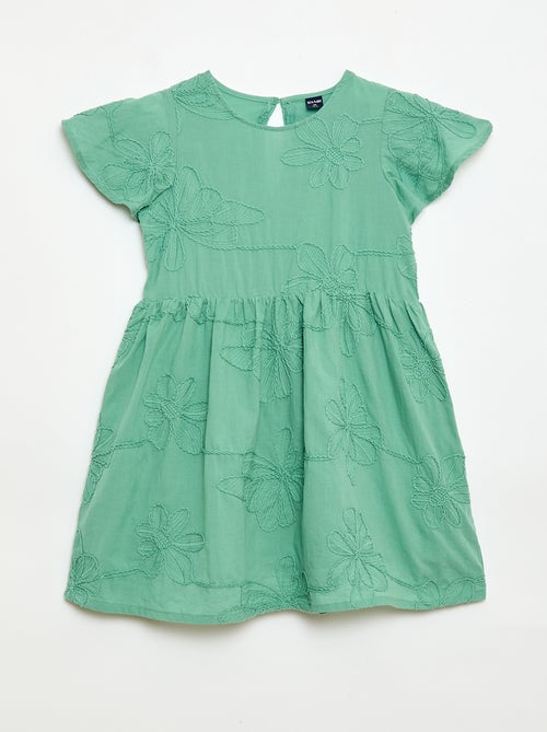 Kleid mit fantasievollen Blumenstickereien - Kiabi