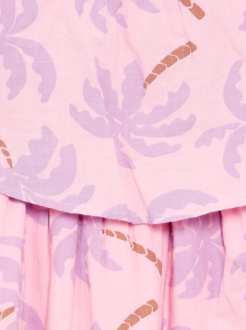 Kleid mit gekreuzten Trägern und Rüschen in Hüllenform - Kiabi