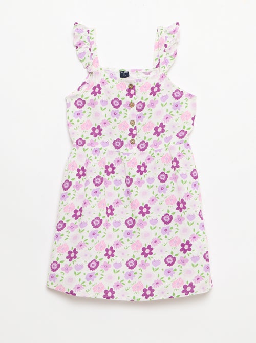 Kleid mit gerüschten Trägern - Kiabi