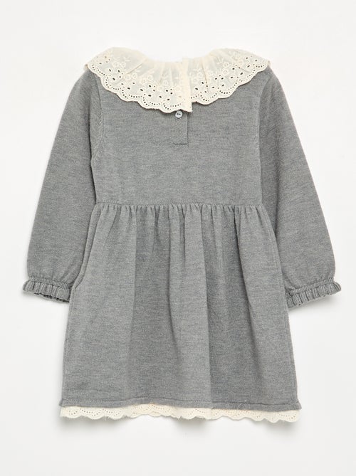 Kleid mit Peter-Pan-Kragen + Strumpfhose - Kiabi