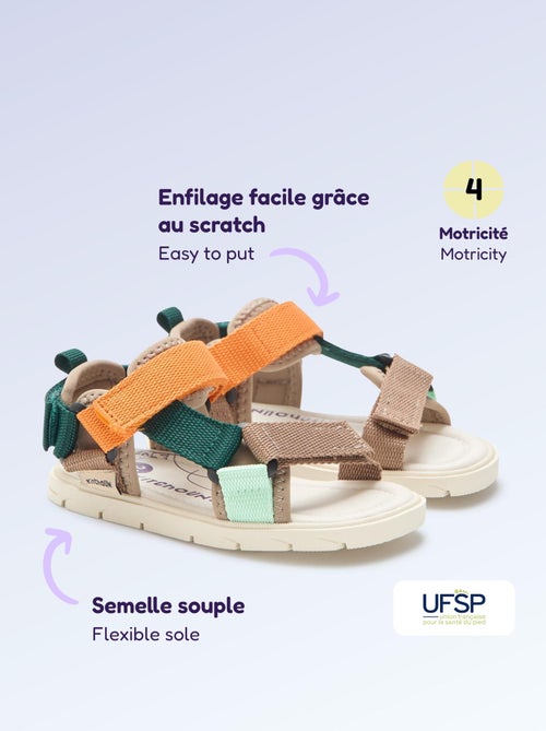 Klett-Sandalen Motorik 4 'Gehen' - Kitchoun - Kiabi