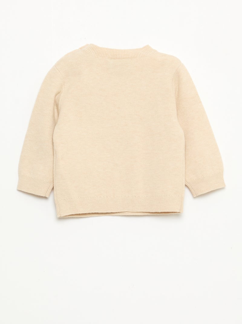 Knit 'Disney' 'Bambi' Sweater with Whimsical Animation Beige - Kiabi