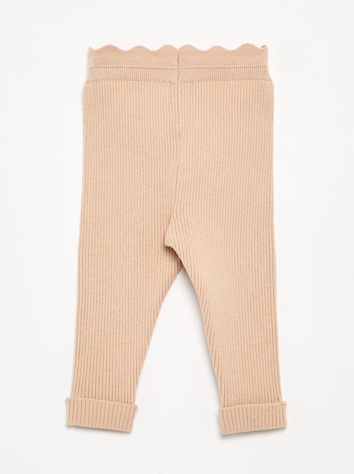 Knit Leggings with Decorative Waist Tie - Kiabi