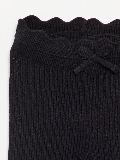 Knit Leggings with Decorative Waist Tie - Kiabi