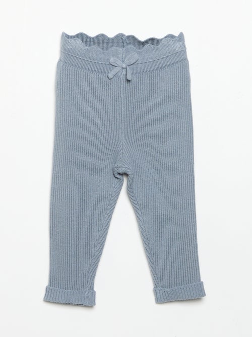 Knit Leggings with Decorative Waist Tie - Kiabi