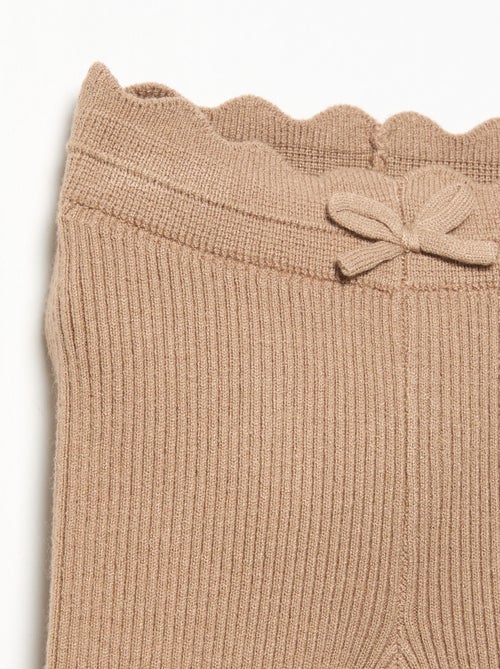 Knit Leggings with Decorative Waist Tie - Kiabi