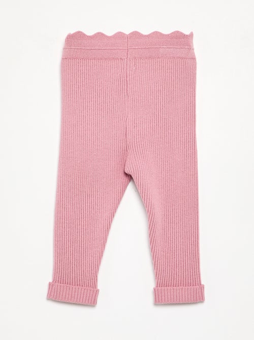 Knit Leggings with Decorative Waist Tie - Kiabi