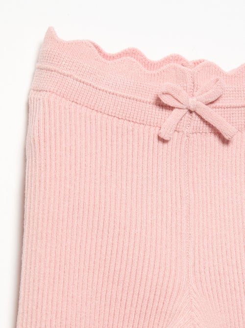 Knit Leggings with Decorative Waist Tie - Kiabi