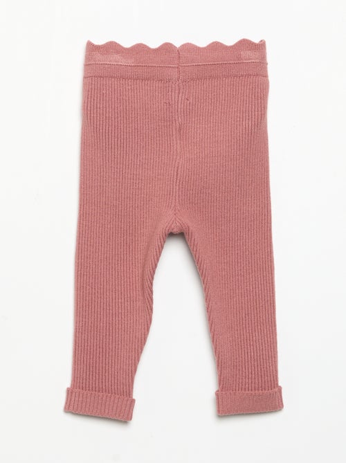 Knit Leggings with Decorative Waist Tie - Kiabi