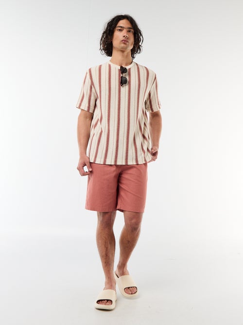 Knit short-sleeved t-shirt - Kiabi