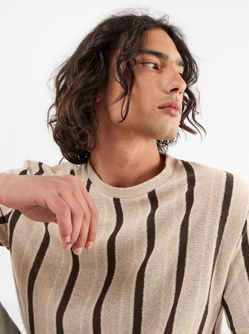 Knit short-sleeved t-shirt - Kiabi