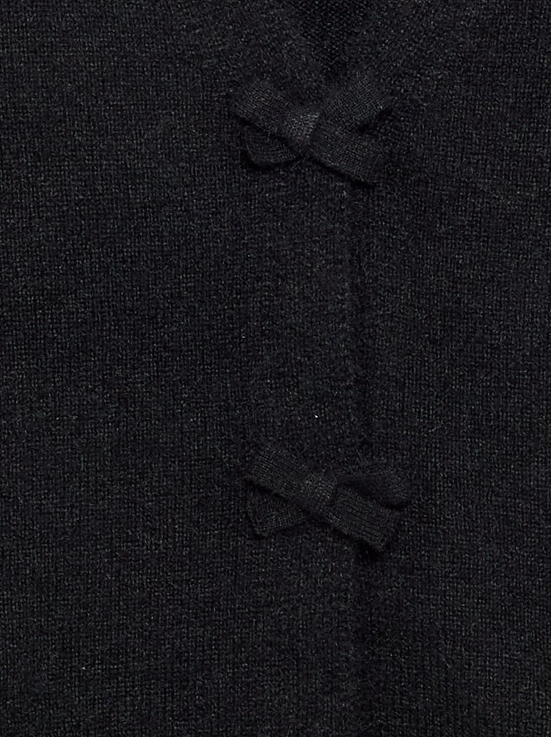 Knit sweater with knot detail Black - Kiabi