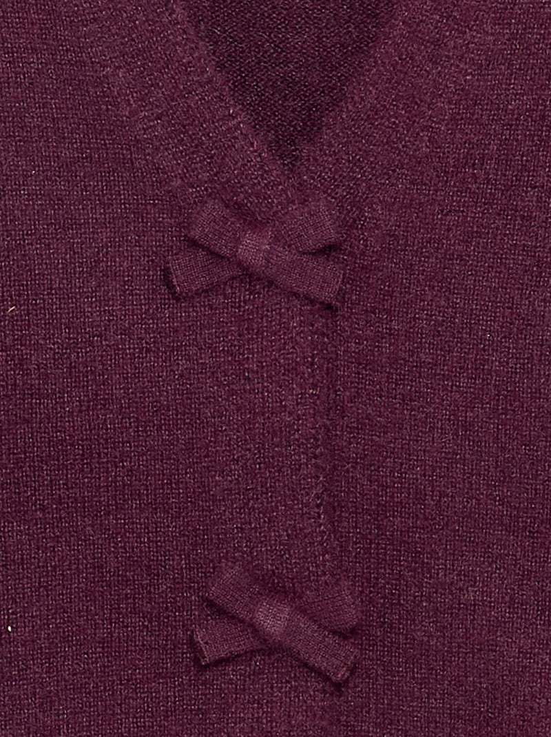 Knit sweater with knot detail Pink - Kiabi