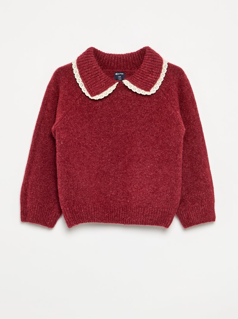 Knit Waffle Sweatshirt & Leggings Set - 2-Piece Red - Kiabi