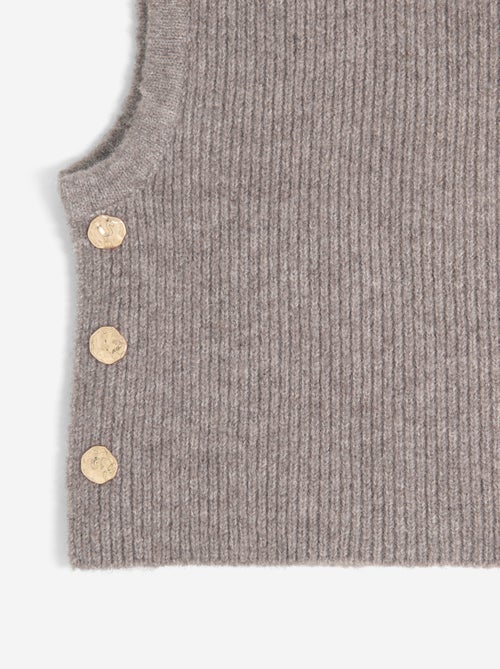 Knitted Balaclava with Decorative Gold Buttons - Kiabi