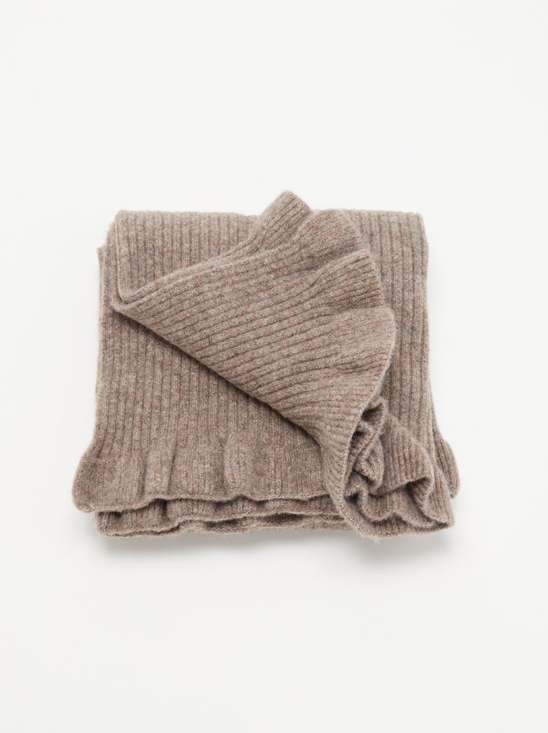 Knitted Blanket Beige - Kiabi