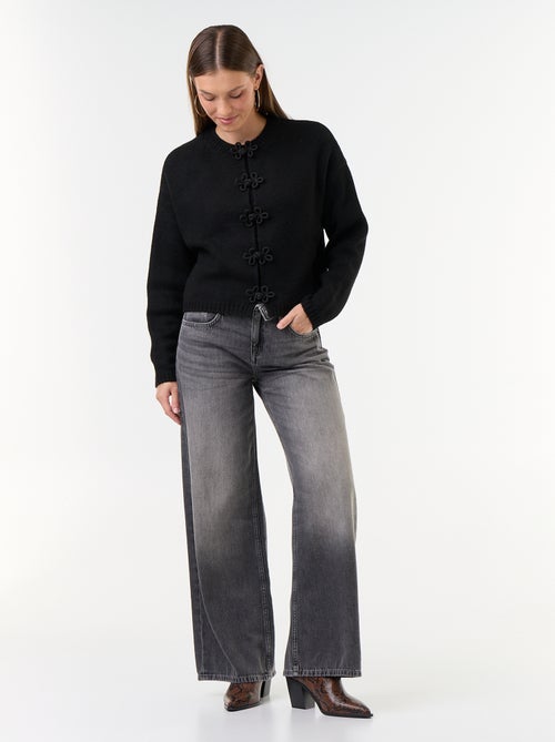 Knitted Cardigan with Decorative Buttons - Kiabi