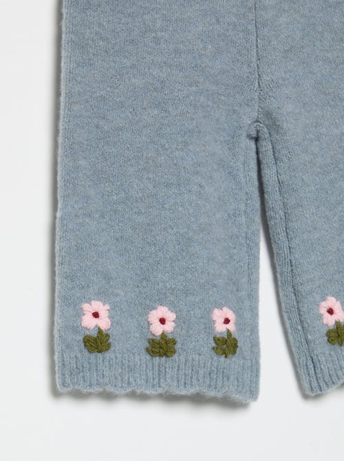 Knitted Pants with Embroidery - Kiabi