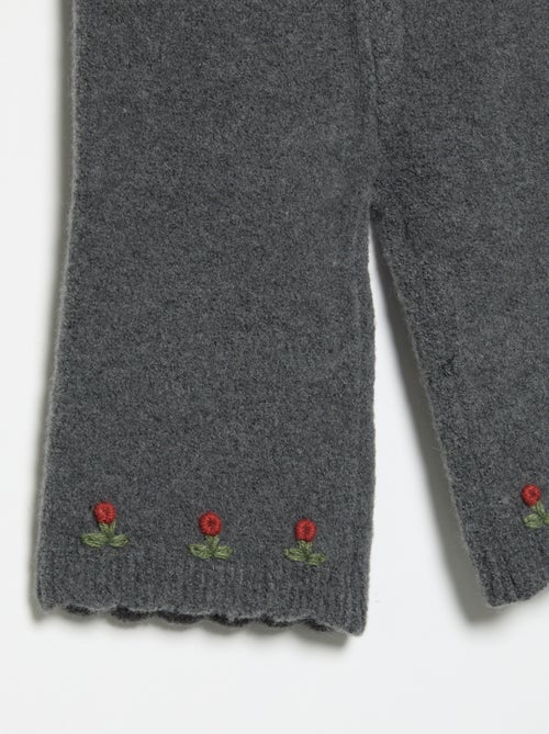 Knitted Pants with Embroidery - Kiabi
