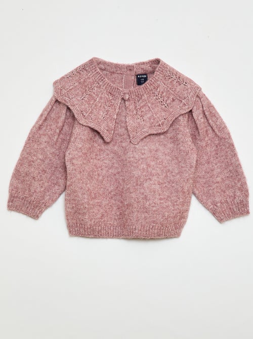 Knitted Sweater with Detachable Collar - Kiabi