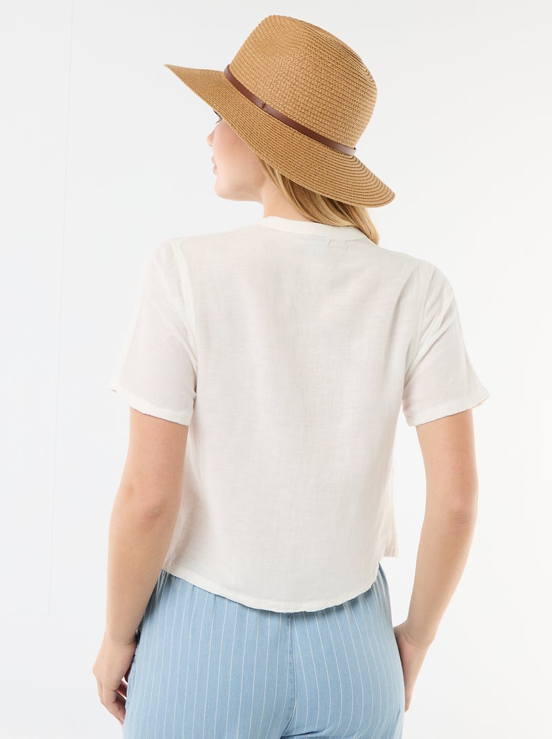 Knot-Detail Blouse White - Kiabi