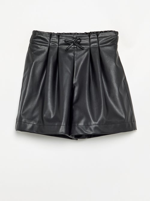 Kunstleder-Shorts - Kiabi