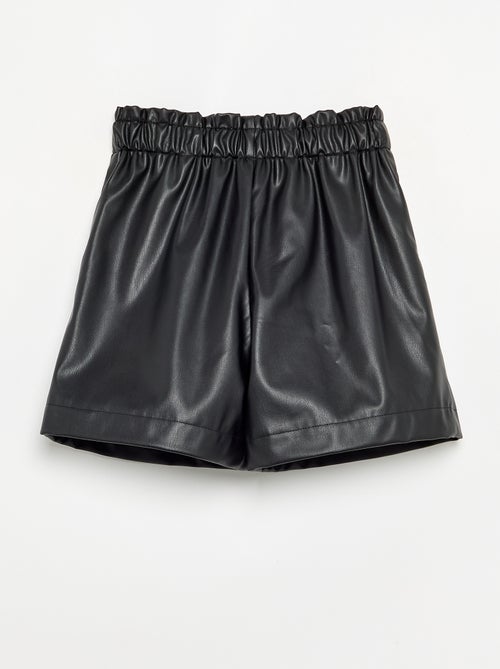 Kunstleder-Shorts - Kiabi