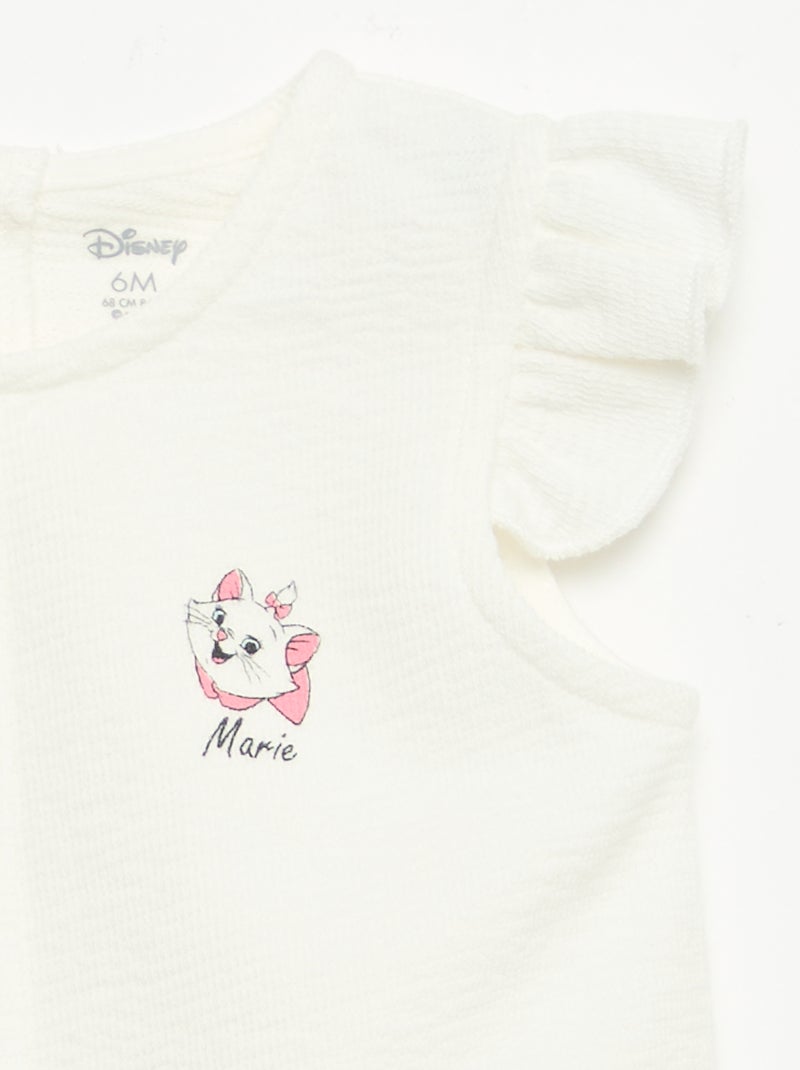 Kurz-Jumpsuit aus Baby-Terry Weiß - Kiabi