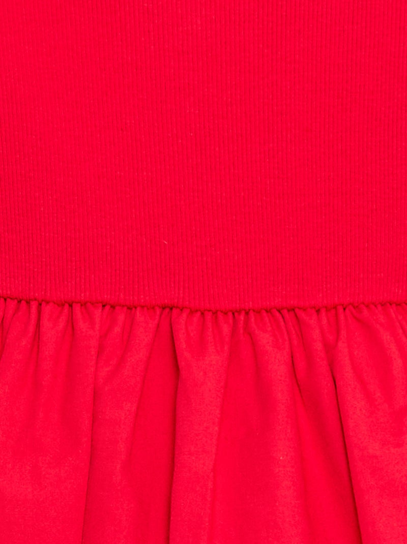Kurzarm-Ballonkleid Rot - Kiabi