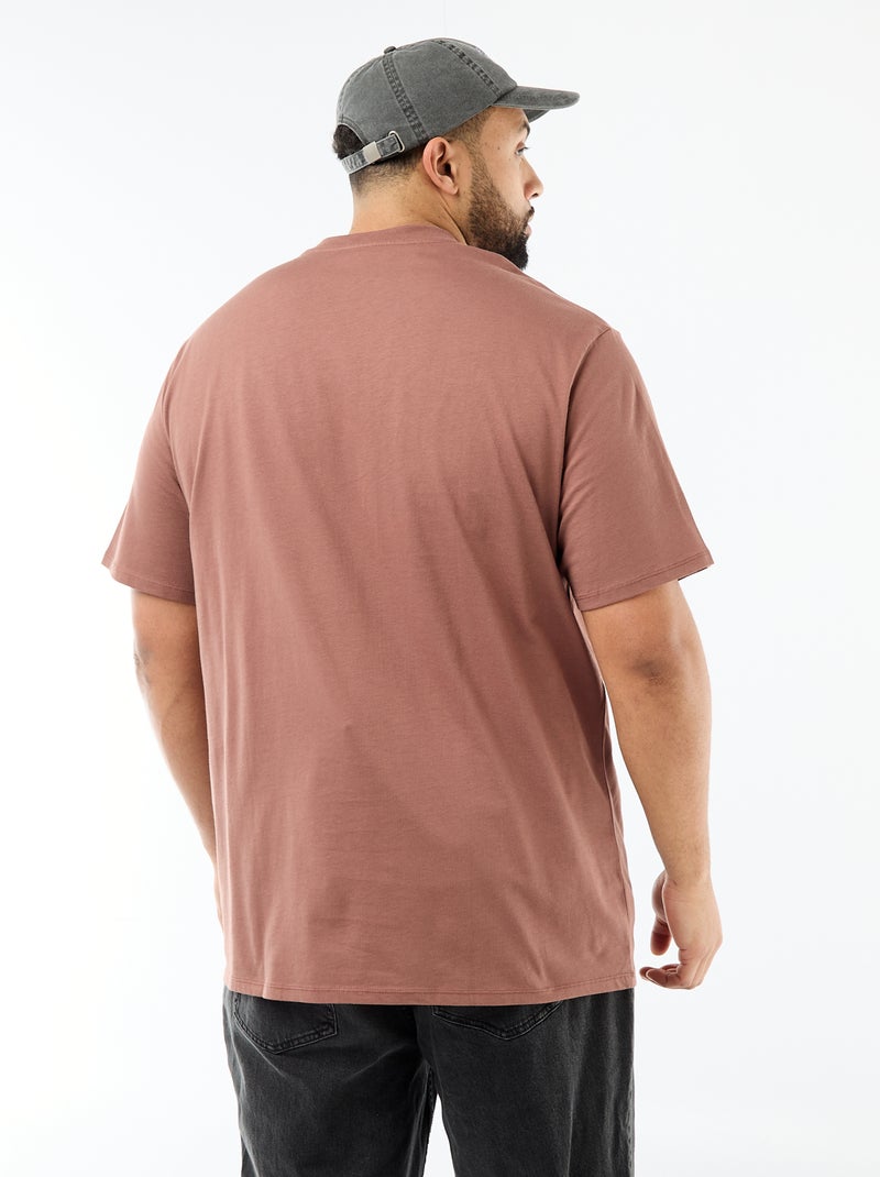 Kurzarm-Jersey-T-Shirt Braun - Kiabi