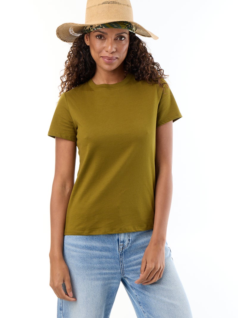 Kurzarm-Jersey-T-Shirt Grün - Kiabi